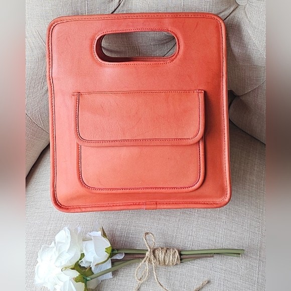 Vintage Coach Bonnie Cashin Metro Stroll Tote Bag # 9004 ( Coral Pink ) - Picture 10 of 15